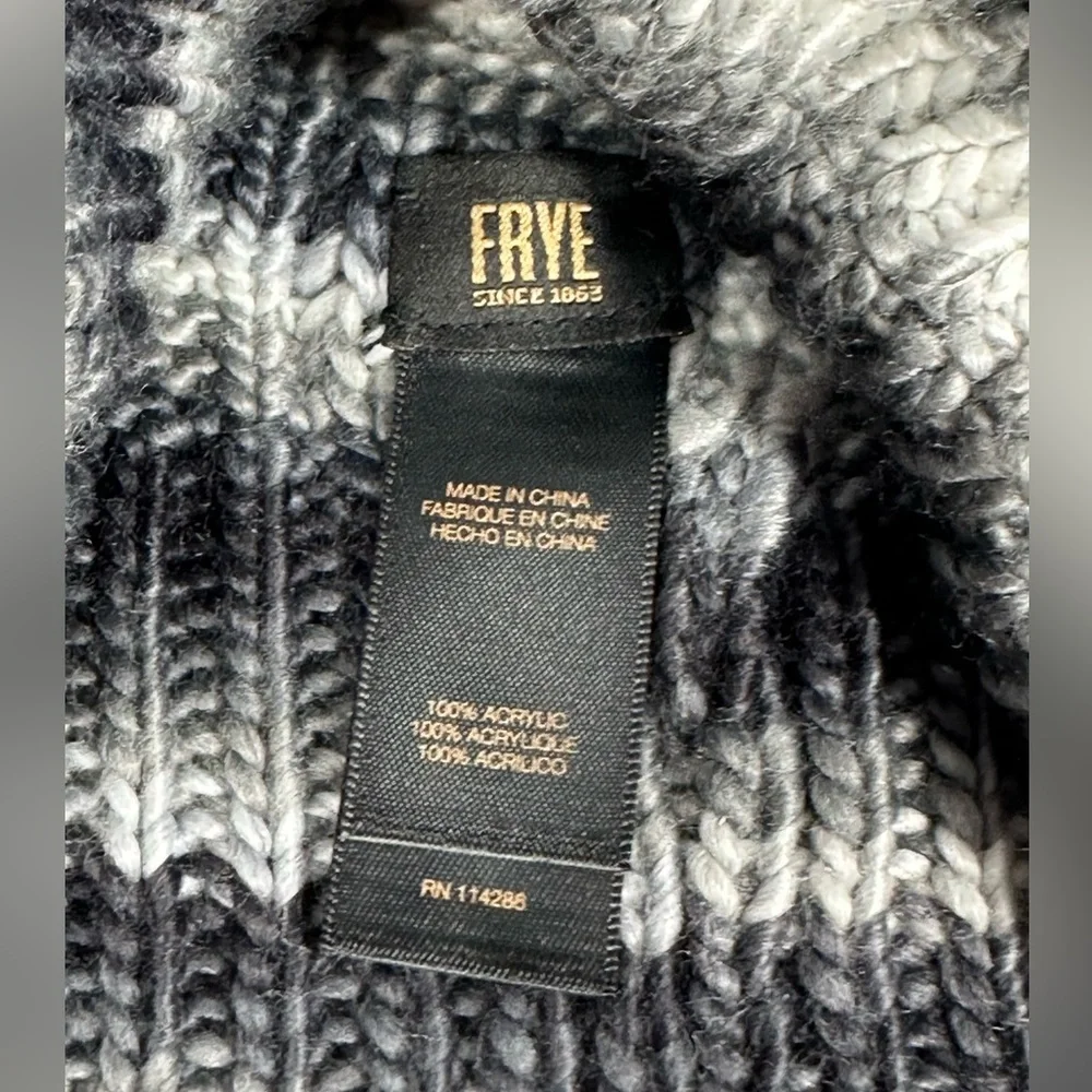 Frye Ombre Striped Space Dye Knit Cuffed Beanie, NWOT